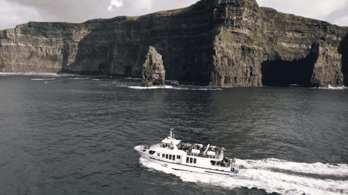 Boat cruise and Aillwee Cave on a Cliffs of Moher tour from Dublin, County Clare, Ireland